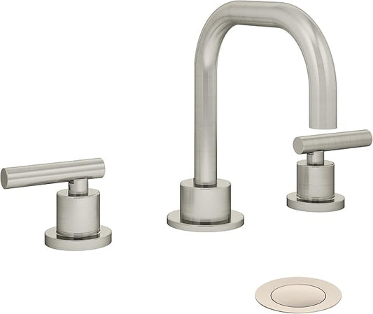 Dia Widespread Two-Handle Bathroom Faucet with Push Pop Drain Assembly (1.0 GPM)