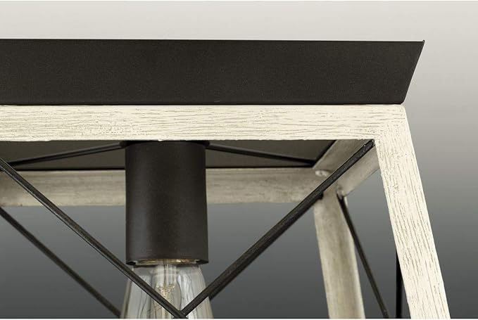 Progress Lighting Briarwood Collection 5-Light Dining Room Light Fixture, Farmhouse Style Modern Chandelier for Kitchen and Dining Room, 38" by 9", Graphite
