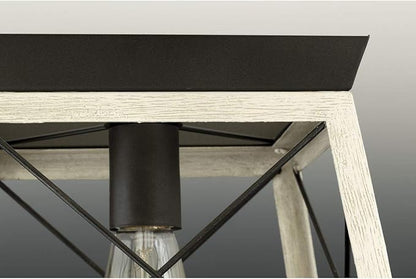 Progress Lighting Briarwood Collection 5-Light Dining Room Light Fixture, Farmhouse Style Modern Chandelier for Kitchen and Dining Room, 38" by 9", Graphite