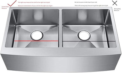 Starstar Sinks Protector Matte Gold 304 Stainless Steel Kitchen Sink Bottom Grid, Rack (29 x16)
