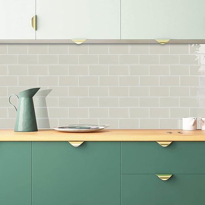 STICKGOO 10-Sheet Subway Tile Peel and Stick Backsplash, Self Adhesive Vinyl Wall Tiles, Stick on Backsplash for Kitchen and Bathroom(Thicker Design)
