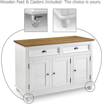 Furniture Dash Sideboard/Kitchen Island Easy Assembly Corona Snow
