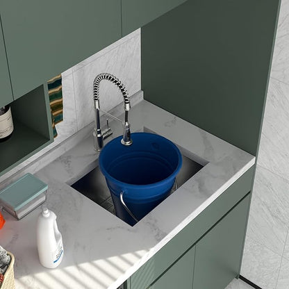 Logmey 24x18 Undermount Laundry Sink 24 Inch Laundry Room 12" Deep Sinks Handmade 16 Gauge Heavy Duty Stainless Steel Large Capacity Utility Washing Tub for Home & Commercial Use