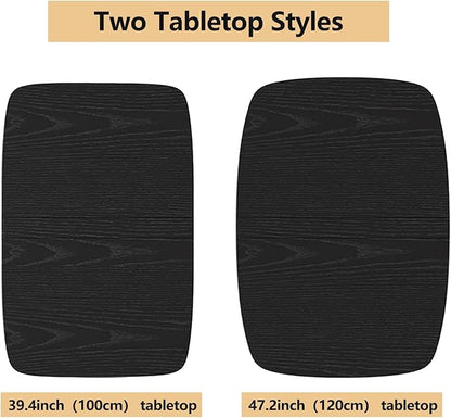 Multifunction Expandable Folding Table, Drop Leaf Dining Table with 6Wheels, Wooden Foldable Kitchen Table, Multifunction Expandable Folding Table for Small Spaces Kitchen, Bedroom, Living Room, black