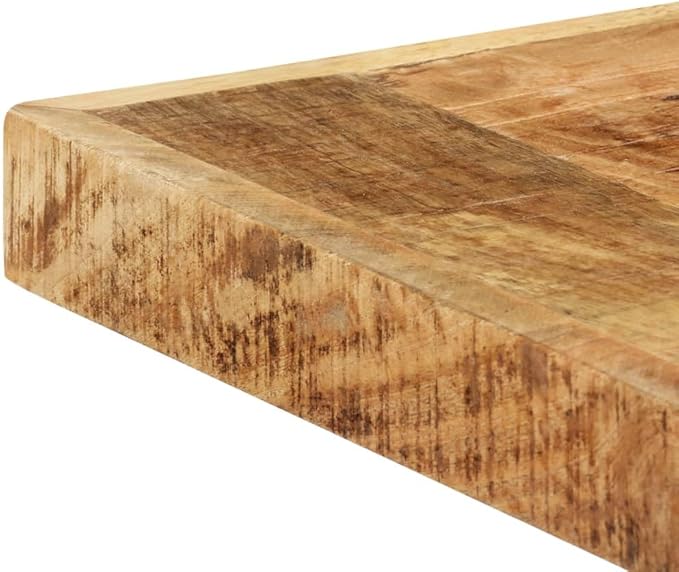 Industrial Dining Table, 78.7"x39.4"x29.5", Solid Mango Wood, Metal Hairpin Legs, Seats 6