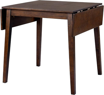 Ball & Cast 29~45" Extendable Dining Room Table, Farmhouse Space-Saving Wooden Folding Tables, Kitchen Island Foldable Breakfast Dinner-Table with Drop Leaf & Wood Legs for Small Place, Brown