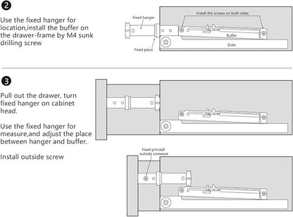 homdiy 5 Pair (10 Pack) Soft Close Adapter for Drawers, Soft Device for Wood Drawer, Retrofit Drawer Adapter