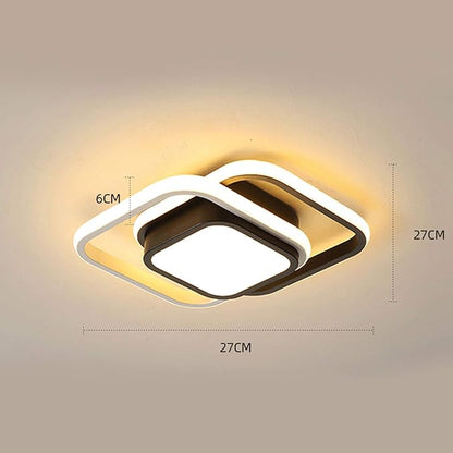 TFCFL 10" Square LED Ceiling Light, 21W Modern Ceiling Lamp Corridor Lights Lighting Fixtures Acrylic Shade Decorative for Bedroom, Kitchen, Bathroom, Living Room, Hallway