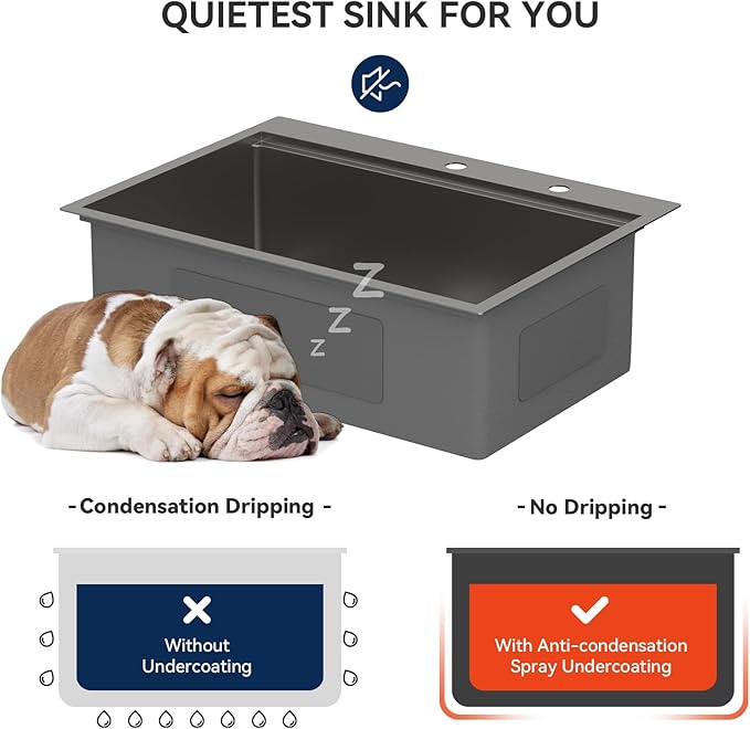 Lordear 30 Inch Black Kitchen Sink Single Bowl Workstation Sinks 16 Gauge All In One 30x22 Kitchen Sinks Stainless Steel Gunmetal Black Sink 30"