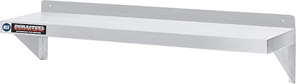 DuraSteel Stainless Steel Wall Shelf - 48" Wide x 12" Deep Commercial Grade - NSF Certified - Industrial Appliance Equipment (Restaurant, Bar, Home, Kitchen, Laundry, Garage and Utility Room)
