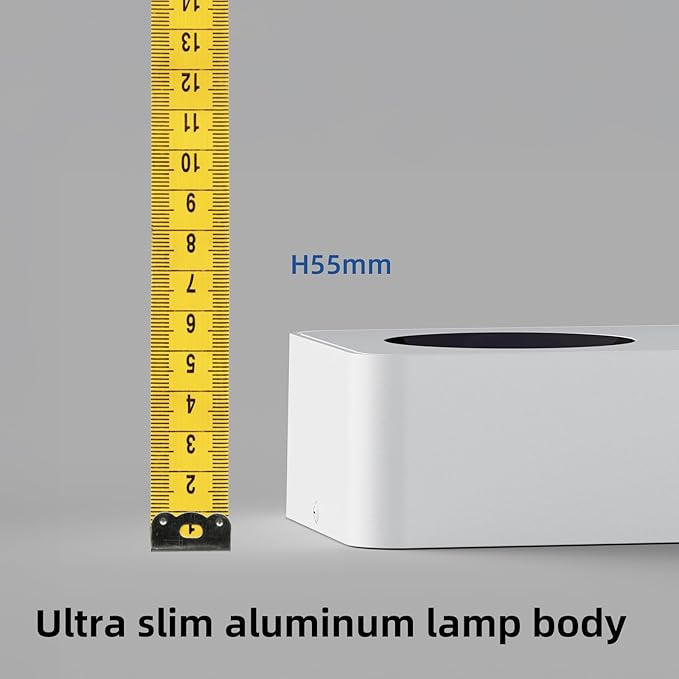 JAYMP Rectangular Modern LED Ceiling Spotlight 3000K Dimmable White Surface Mount Focus Down Light for Living Room Hallway Laundry Room (White, Double Lamp)
