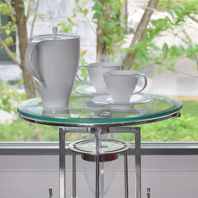 Dulles Glass 27 inch Round Glass Table Top - Tempered - 1/2" Thick Glass Surface, Safe Beveled Edge, Multipurpose for Dining Table, Patio, Coffee and End Table