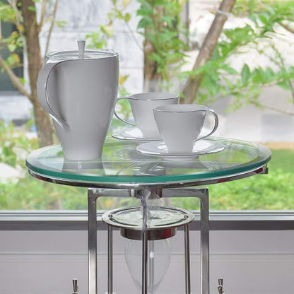 Dulles Glass 27 inch Round Glass Table Top - Tempered - 1/2" Thick Glass Surface, Safe Beveled Edge, Multipurpose for Dining Table, Patio, Coffee and End Table