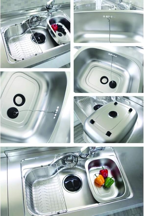 Stainless Steel Dishpan 9.9L/ Large Washing-up Bowl 9.9L, Multipurpose Kitchen Sink Bowl, Dish Tub, Vegetable Washing Basin (15.35L x 11.8W x 4.72H inches) / Rubber Cap Type