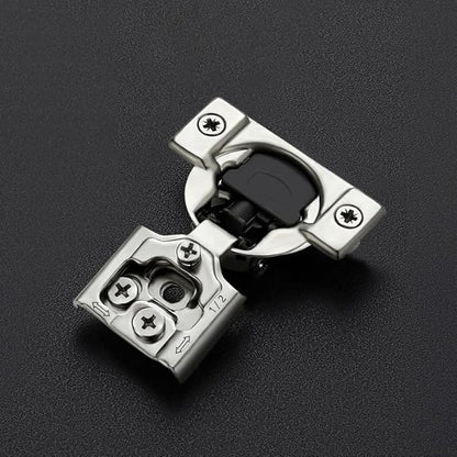 HOME EDIT 10 Pack 5 Pairs 1/2 inch Overlay Soft Close Cabinet Hinges for Kitchen, Stainless Steel Three-Way Adjustable, Concealed Self-Closing Door Hinges