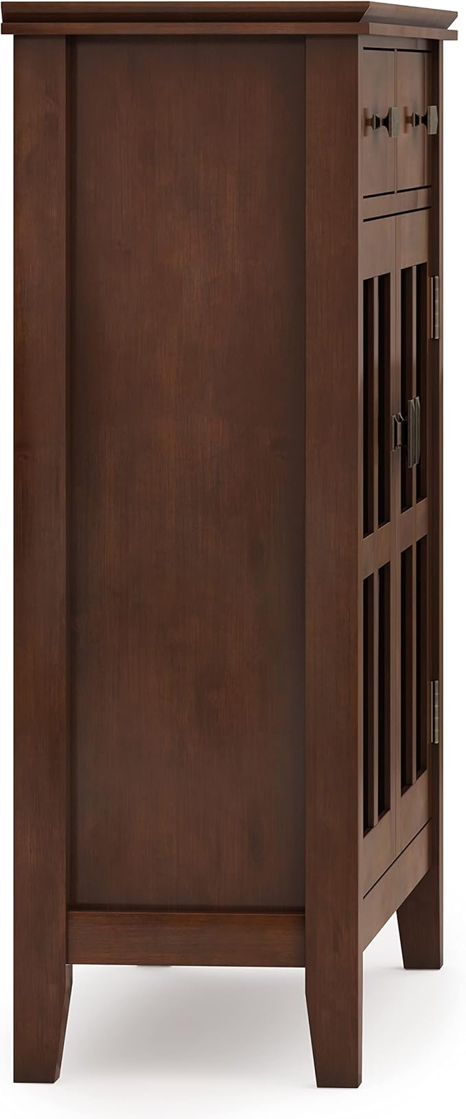 SIMPLIHOME Artisan SOLID WOOD 36 Inch Wide Contemporary Entryway Storage Cabinet in Russet Brown, For the Living Room, Entryway and Family Room
