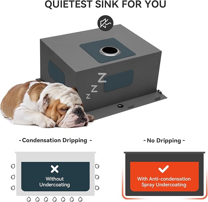 Lordear 12 Inch Deep Drop In Laundry Sink with Faucet 25x22 Inch Topmount Utility Sink 16 Gauge Stainless Steel Single Bowl for Laundry Room 25"x22"x12"