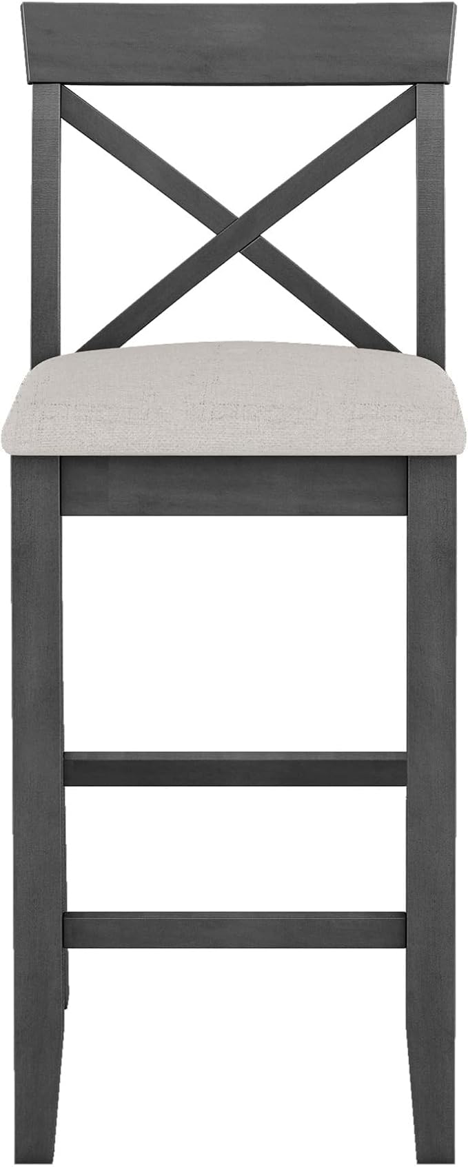 LUMISOL 3 Piece Pub Bar Table and Chair Set, Small Wood Counter Height Table Set, 3 Piece High Top Kitchen Table Set for Breakfast Nook, Gray