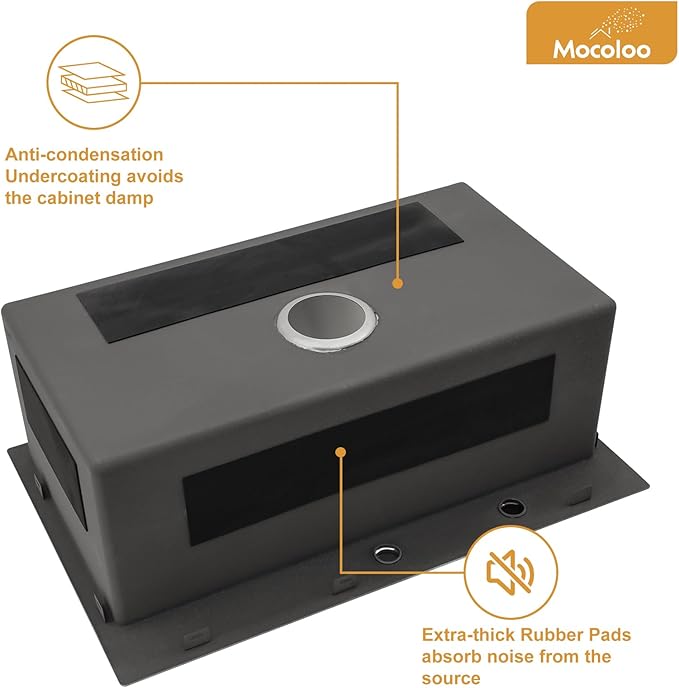 Mocoloo 28 Inch Drop In Kitchen Sink - 28 x 18 Stainless Steel Kitchen Sinks Topmount 16 Gauge Single Bowl Above Counter Handmade Sink, 10'' Deep Basin