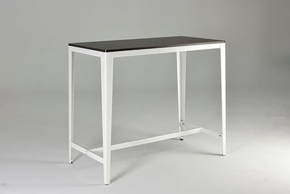 Farmhouse Monoco Counter Table MDF Wooden Espresso White Modern Kitchen Island Compact Dining Contemporary Home Bar Seating Durable Sturdy Rectangular Space Saving Furniture Design