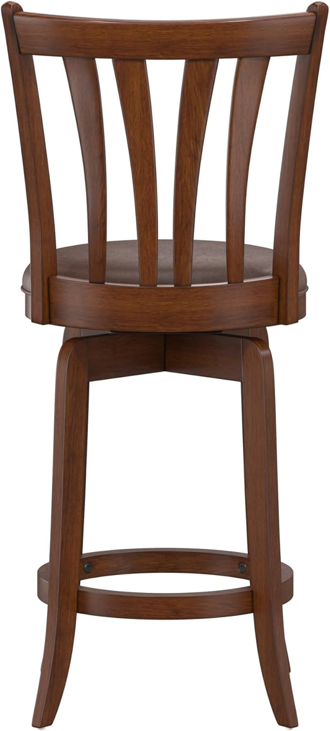 Hillsdale 25.5" Savana Wood Swivel Counter Height Stool, Cherry