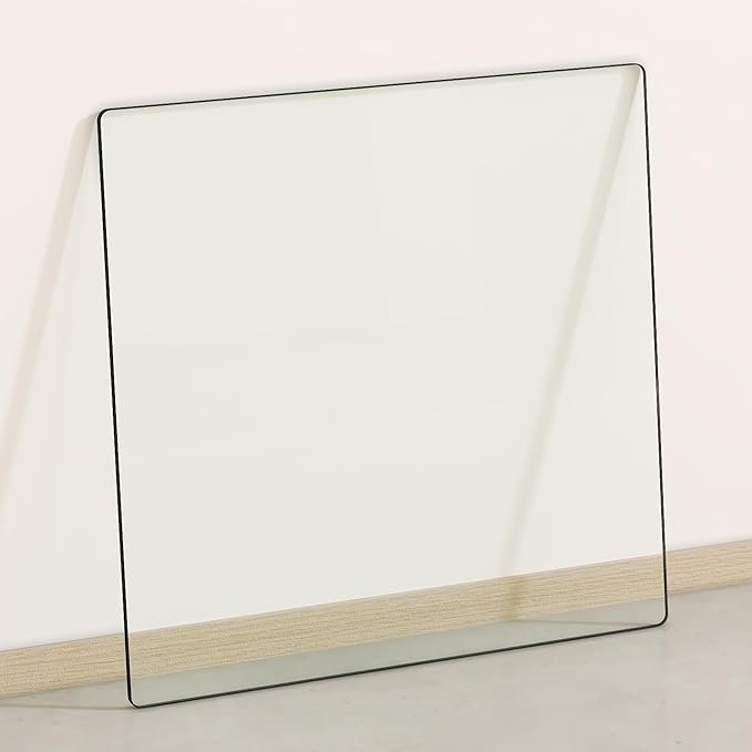 20"x20" Square Tempered Glass Table Top 1/4" Thick Flat Polish Eased Corners Side Table Replacement Clear Glass Tables Top for Living Room Patio Table Tops