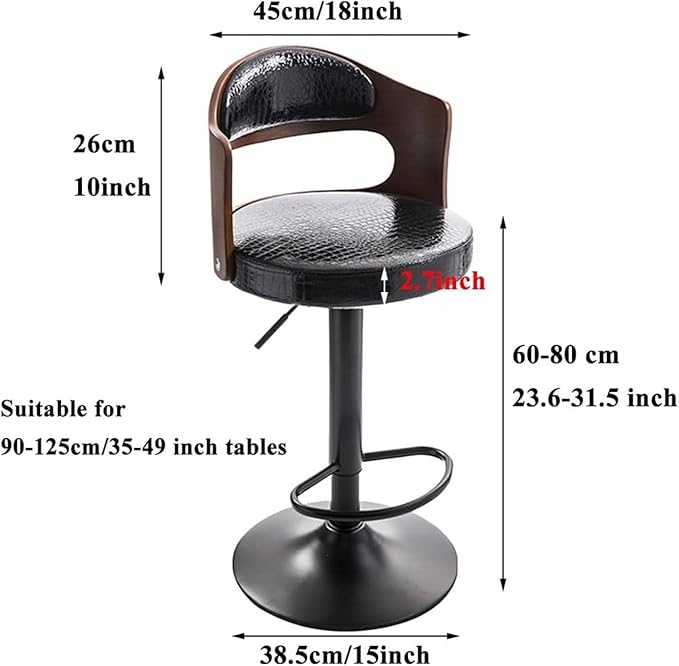 Adjustable s with Back, Upholstered Stools with Footrest and Armrests for Kitchen Island and Counter Height Dining,/White a