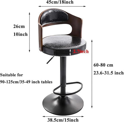 Adjustable s with Back, Upholstered Stools with Footrest and Armrests for Kitchen Island and Counter Height Dining,/Khaki B