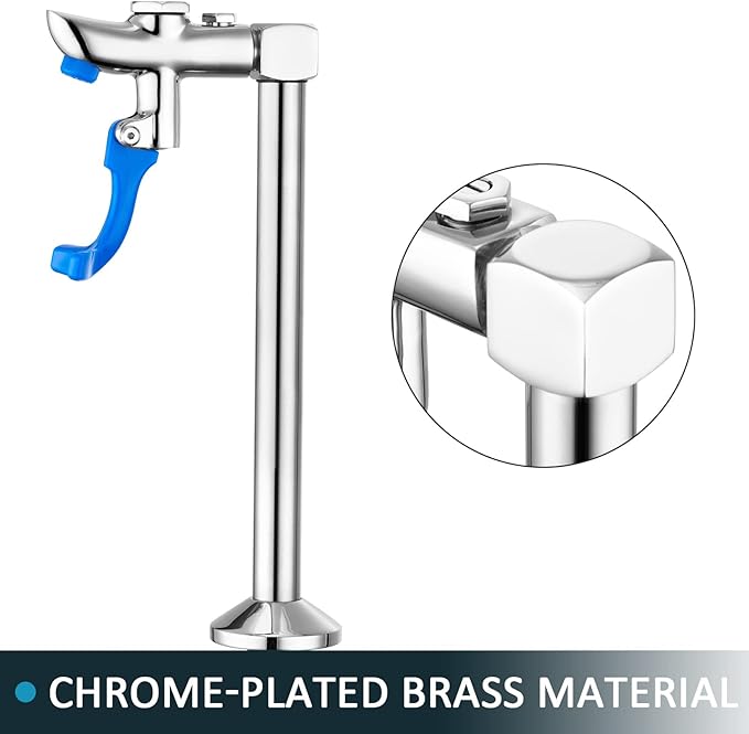 Glass Filler 10 Inches Deck Mount Faucet Glass Filling Station Water Station for Restaurants Kitchen Bar G1/2" Male with 3 Connector Adapter Brass Structure