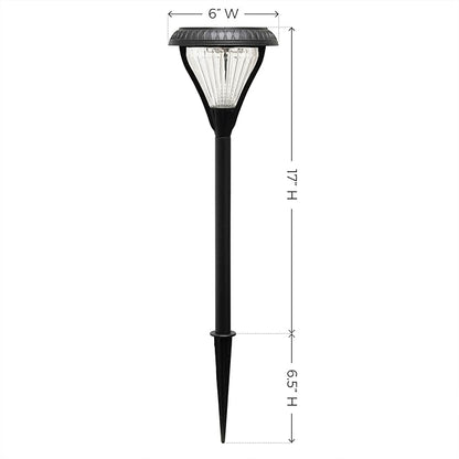 Gama Sonic Premier Outdoor Pathway Garden Landscape Light with 2 Color LEDs, Warm White and Bright White, Black, Heavy Duty Cast Aluminum, 50 Lumens, 2-Pack (239002)