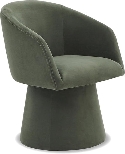 KISLOT Swivel Dining Chairs Modern Accent Armchair Side Deskchair for Diningroom Vanity Bedroom Livingroom Reading Room,Green,1 Box