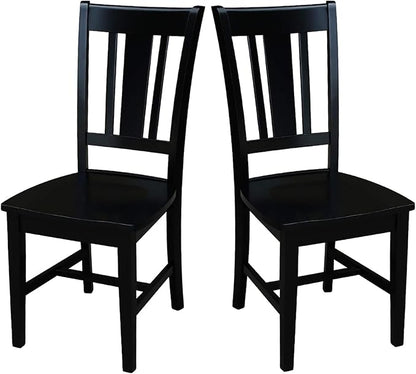 International Concepts San Remo Splat Back Chair, Black