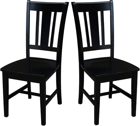 International Concepts San Remo Splat Back Chair, Black