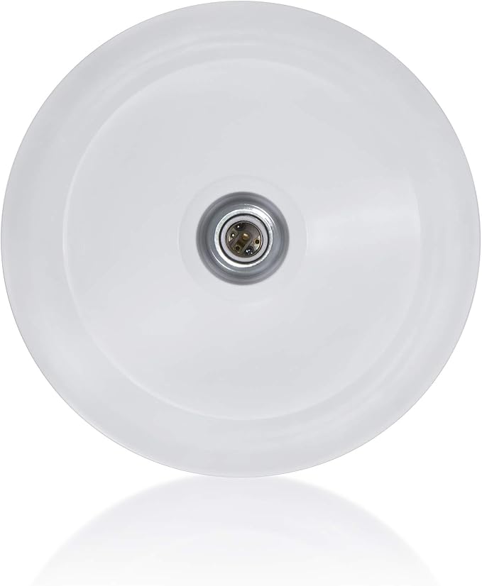 14-inch Industrial White Pendant Barn Light Fixture with 10ft Adjustable Cord, Ceiling-Mounted Vintage Hanging Light Fixture for Indoor Use, 120V Hardwire, E26 Medium Base LED Compatible, UL Listed