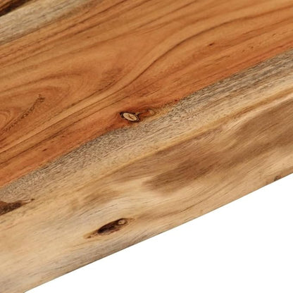 Solid Acacia Wood Live Edge Shelf Wall Mounted for Decorative Items with Shelf Supporting 165.3 lbs, Rustic Wall for Living Room, Brown Acacia Wood 19.7 x 11.8 x 1.0 Inches