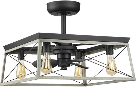 Briarwood Collection 22-Inch 3-Blade AC Motor Farmhouse Ceiling Fan Graphite