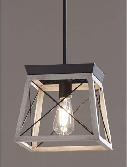 Progress Lighting Briarwood Collection 1-Light Coastal Mini-Pendant Light Graphite, Black