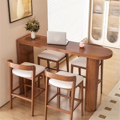 Pub Tables Modern Wooden Island Bar Table Home High Foot Long Kitchen Dining Table for Narrow Spaces Counter Table(Large)