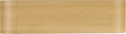 Merax Sideboard Buffet Cabinet with Storage Adjustable Shelves & Unique Curved Corner, Wavy Door Panel Accent Wood Console Table for Coffee Bar, Living Room and Entrance, Easy Assembly, White