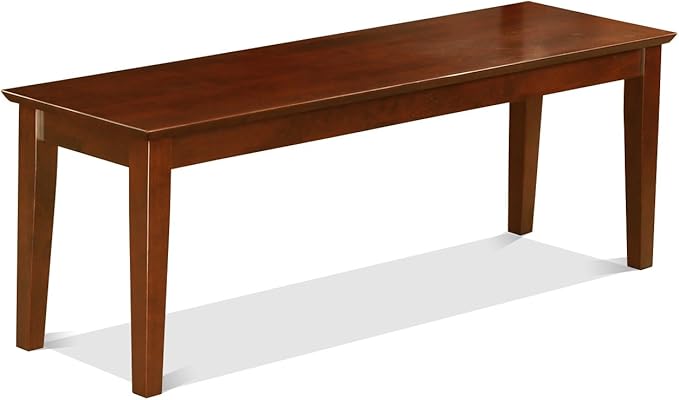 East West Furniture CACL6-MAH-W 6 Piece Dining Set Contains a Rectangle Solid Wood Table and 4 Kitchen Chairs with a Bench, 36x60 Inch, Mahogany