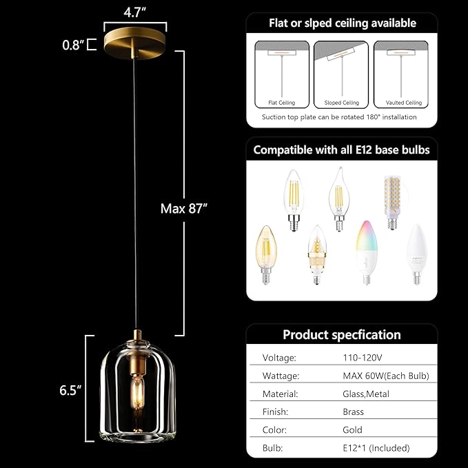 Crystal Pendant Light Kitchen Island Brass Crystal Pendant Light Over Island Height-Adjustable Dimmable Gold Pendant Lights Over Dining Table,E12 Bulb Included