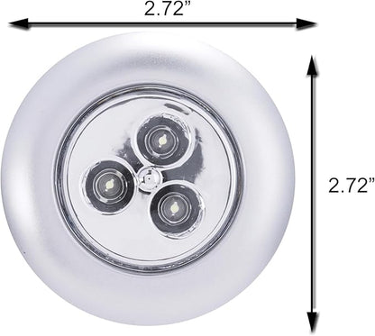 LIGHT IT! by Fulcrum, 30010-301 Stick-On Light, Silver, 3 Pack
