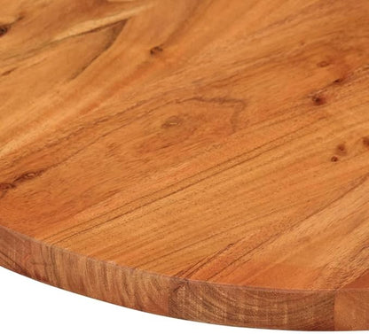 Oval Acacia Wood Table Top 39.4"x15.7" Solid Wood Dining Countertop, Heat Resistant Butcher Block Desk Surface, Natural Finish for Kitchen, Office or Small Restaurant