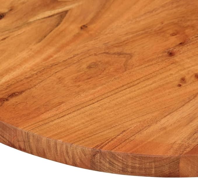 Solid Acacia Wood Table Top 39.4x15.7 Inch Oval Replacement Tabletop for Dining Desk DIY Projects Durable Unfinished Wood Brown