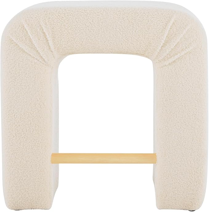 24''Boucle Stool Set of 2,Dining Chairs for Home Kitchen Island,Cream