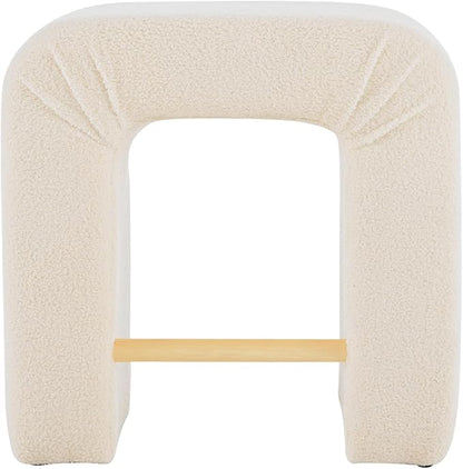 24''Boucle Stool Set of 2,Dining Chairs for Home Kitchen Island,Cream