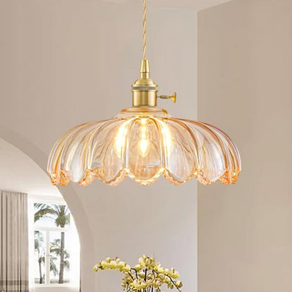Plug in Pendant Light Fixtures, Hanging Light Fixture Glass Pendant Light, Vintage Amber Hanging Lamp, Pendant Lighting for Kitchen Island, Bedroom, Dining Room, Living Room
