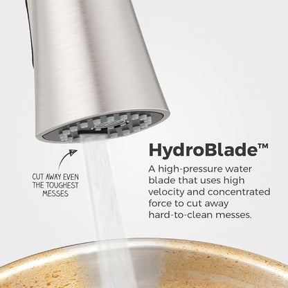 Pfister Talega Kitchen Sink Faucet with Pull Down Sprayer Single Handle High Arc Spout Spot Defense Stainless Steel NSF Certified 1 or 3 Hole Installation F5297TEGS
