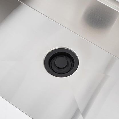 Luxier GD02-M Kitchen Sink Garbage Disposal Flange and Stopper in Matte Black