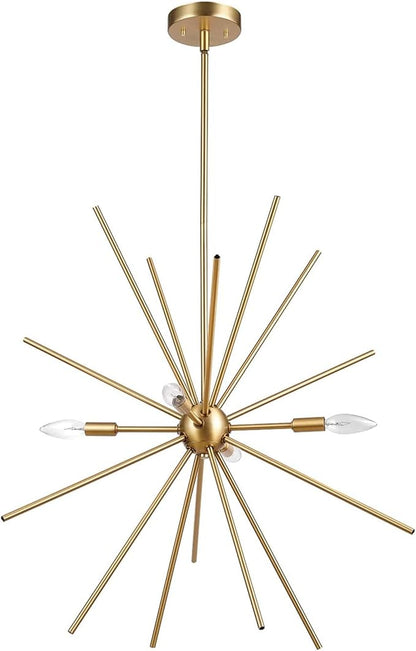 GLOBE Electric Novogratz x 65781 Celeste 4-Light Chandelier, Matte Brass, Bulb Not Included